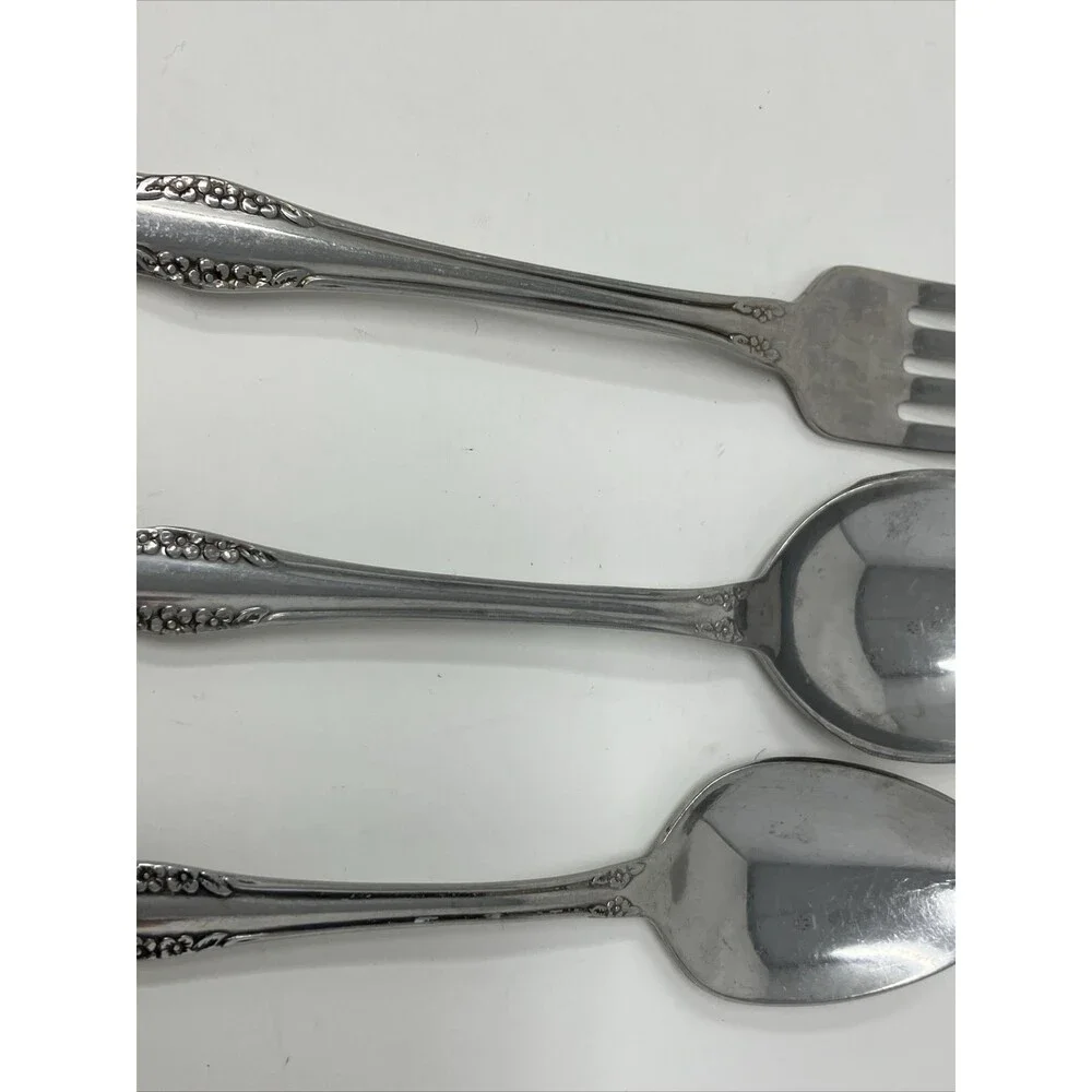 Oneida MANSFIELD Amadeus Stainless 3 Piece Set Wm A Rogers Flatware Fork Spoons